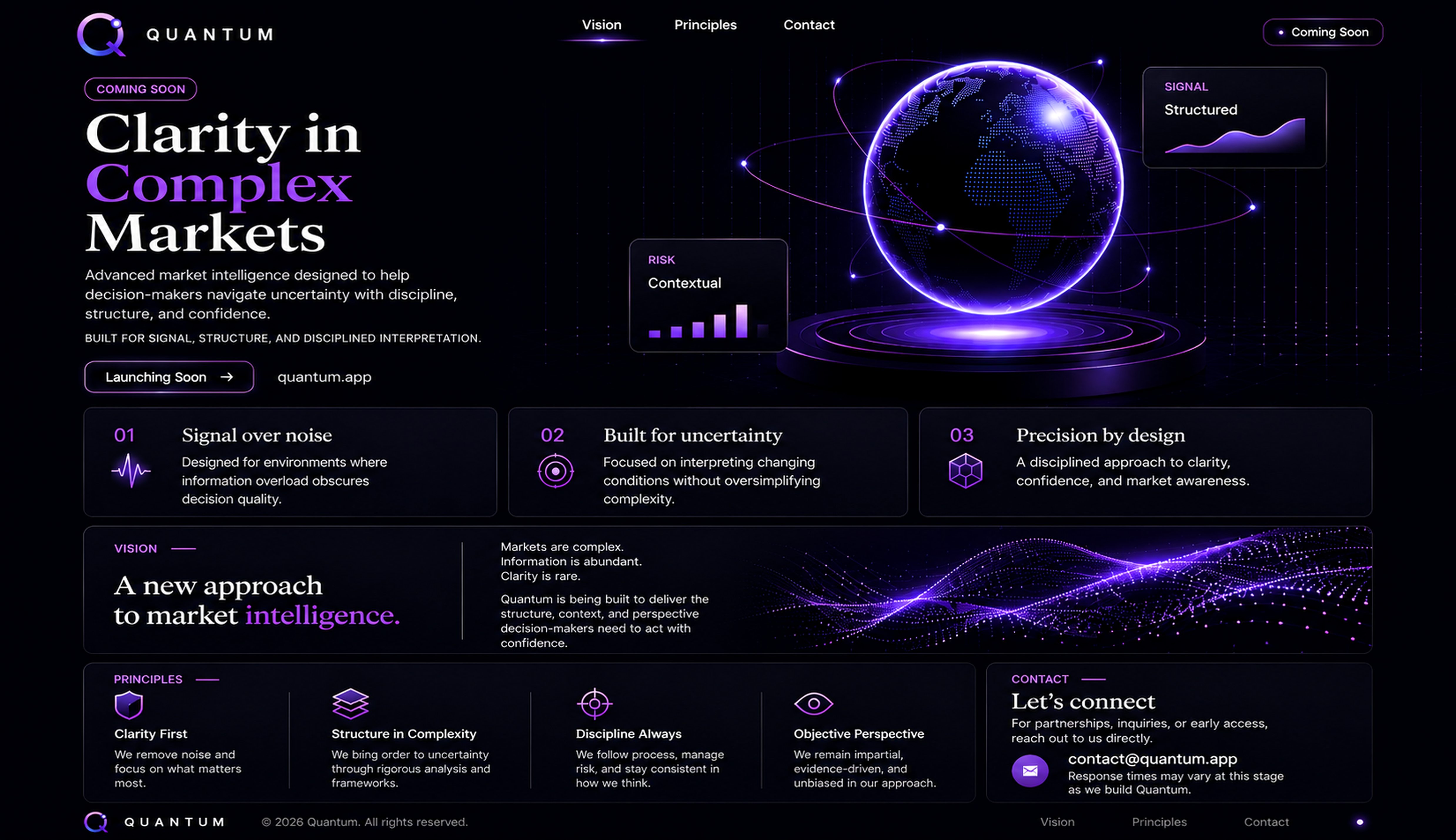 Quantum — Clarity in Complex Markets